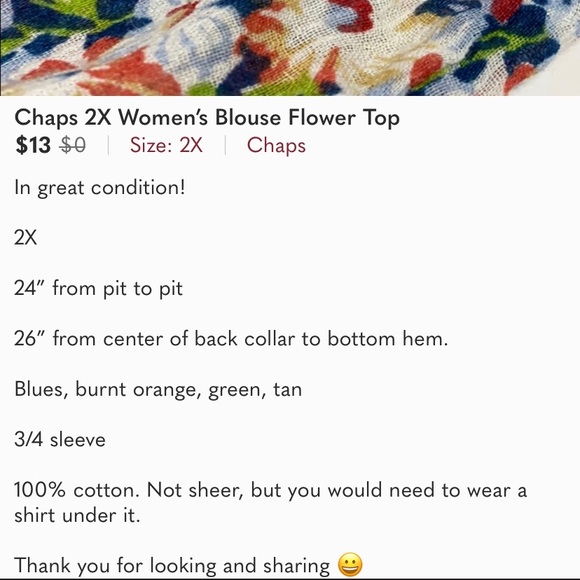 Champs semi sheer flower print blouse - Picture 4 of 5